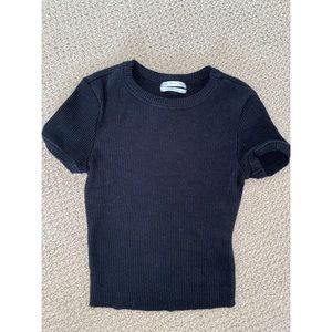 Urban outfitters black size s baby tee ribbed